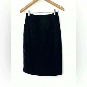 Vintage Beechers Brook Black Velvet Vampy Romantic Goth Witchy  Skirt 26